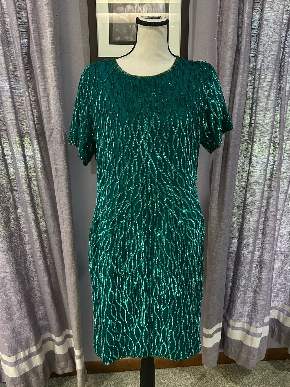 Vintage Laurence Kazar Sequin Dress